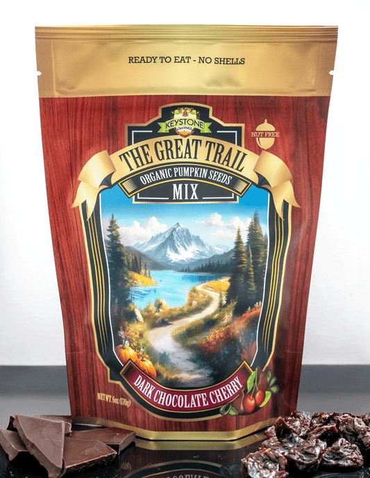 THE GREAT TRAIL MIX: DARK CHOCOLATE CHERRY Organic Pumpkin Seed Mix 6oz -Vegan Virtue