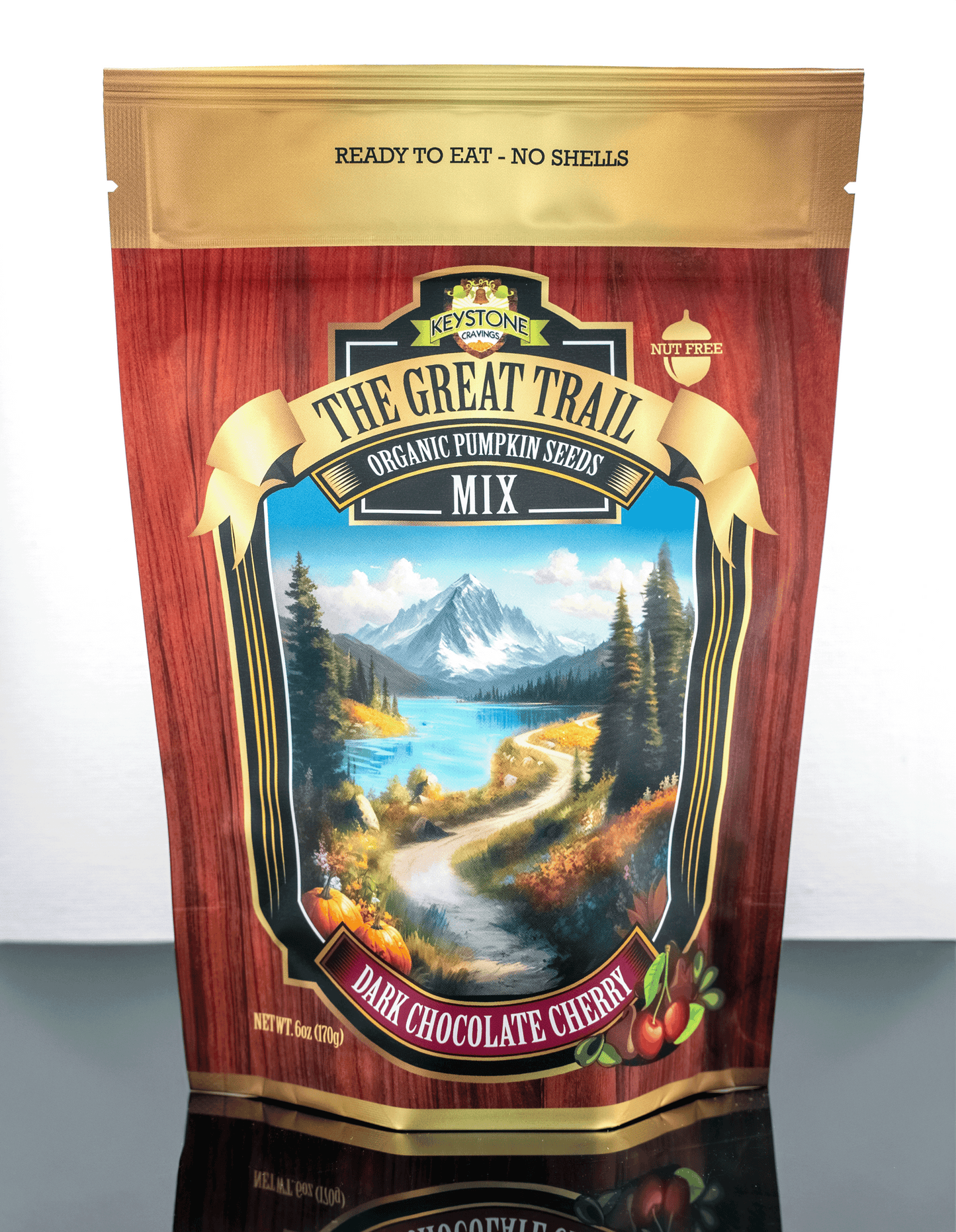 THE GREAT TRAIL MIX: DARK CHOCOLATE CHERRY Organic Pumpkin Seed Mix 6oz -Vegan Virtue
